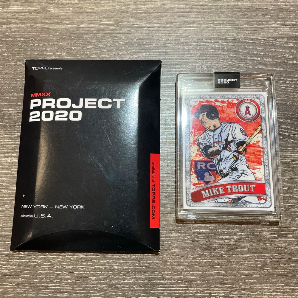 2020 TOPPS MIKE TROUT RC Project Los Angeles Angels Baseball Card #100 W/ Case